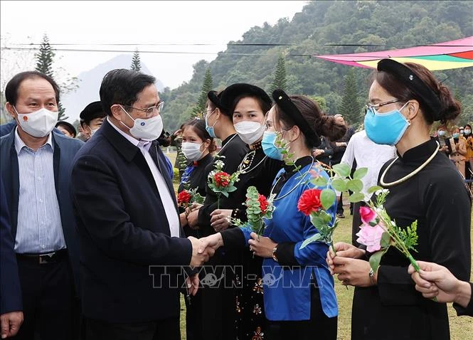 Thủ tướng Phạm Minh Chính dự Ngày hội Đại đoàn kết toàn dân tộc tại tỉnh Cao Bằng