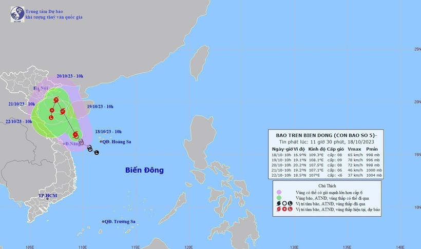 Ảnh hưởng bão số 5, đảo Bạch Long Vĩ có gió mạnh cấp 6