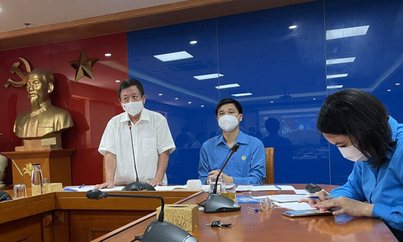 Nhạc sĩ Đỗ Hồng Quân, Chủ tịch Hội Nhạc sĩ Việt Nam, phát biểu tại cuộc họp báo phát động hai cuộc thi sáng tác ca khúc "Giai điệu nơi tuyến đầu" và clip "Thời khắc khó quên". Ảnh: vov.vn