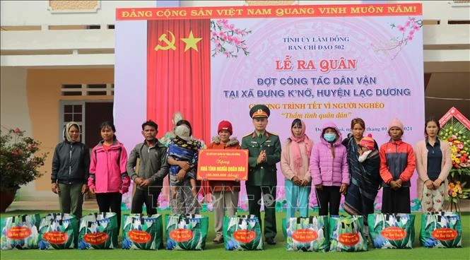 Lâm Đồng ra quân đợt công tác dân vận gắn với tổ chức chương trình Tết vì người nghèo