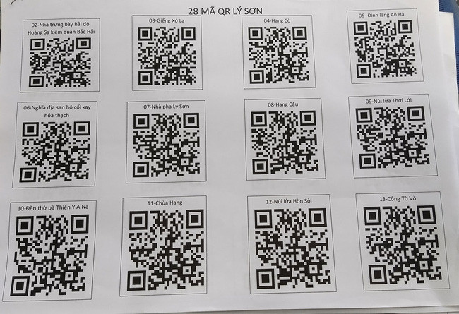 Gắn mã QR cho các điểm du lịch tại huyện đảo Lý Sơn