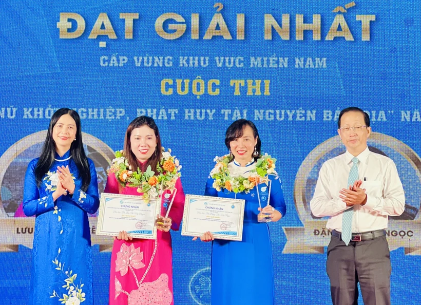 Chị Lưu Thị Mỹ Duyên khởi nghiệp với sản phẩm từ tài nguyên bản địa
