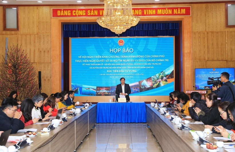 Quang cảnh họp báo. Ảnh: Tuấn Anh - TTXVN