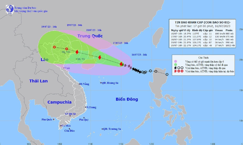 Thủ tướng Chính phủ chỉ đạo tập trung ứng phó với bão số 1 năm 2023
