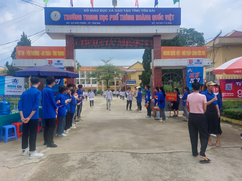 Điểm thi Trường THPT Hoàng Quốc Việt, xã Giới Phiên, thành phố Yên Bái (tỉnh Yên Bái). Ảnh: yenbai.gov.vn