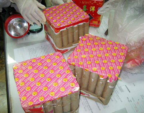 Bắt đối tượng vận chuyển pháo trái phép qua khu vực biên giới tỉnh Quảng Trị