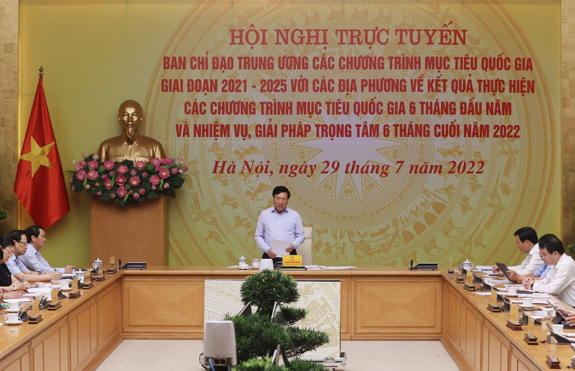 Phó Thủ tướng Thường trực Phạm Bình Minh chủ trì hội nghị. Ảnh: TTXVN