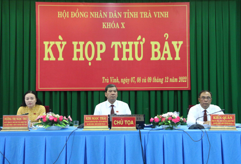 Từ ngày 7 - 9/12/2022, Hội đồng nhân dân tỉnh Trà Vinh khóa X, nhiệm kỳ 2021 - 2026 tổ chức kỳ họp thứ 7. Ảnh: Thanh Hòa - TTXVN