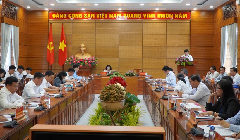 Quang cảnh buổi làm việc. Ảnh: Nhựt An - TTXVN