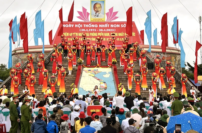 Quang cảnh Lễ Thượng cờ. Ảnh: Nguyên Linh - TTXVN