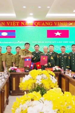 Bộ đội Biên phòng Điện Biên và Ty An ninh Luông Pha Bang hợp tác phòng, chống tội phạm