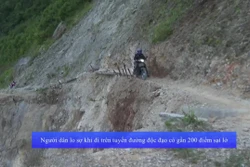 Nỗi lo mất an toàn trên tuyến đường độc đạo liên bản có gần 200 điểm sạt lở