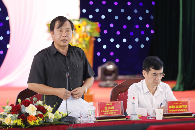 Phó Chủ tịch UBND tỉnh Điện Biên Vừ A Bằng phát biểu tại Hội nghị. Ảnh: Trung Kiên/TTXVN Phó Chủ tịch UBND tỉnh Điện Biên Vừ A Bằng phát biểu tại Hội nghị. Ảnh: Trung Kiên/TTXVN