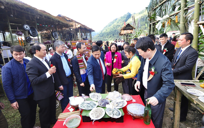 Đại biểu và du khách tham quan các gian hàng trong không gian ngày hội. Ảnh: Trọng Đạt-TTXVN