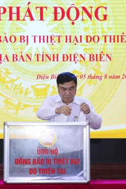 Phát động ủng hộ đồng bào vùng lũ tại Điện Biên