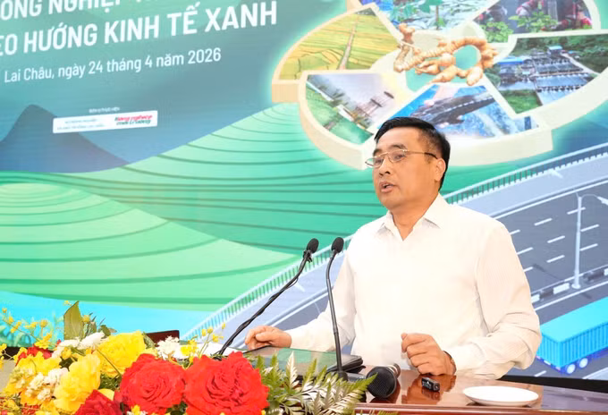 Thứ trưởng Bộ Nông nghiệp và Môi trường Nguyễn Quốc Trị phát biểu. Ảnh: Quý Trung/TTXVN