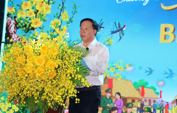 Chủ tịch UBND tỉnh Đồng Nai Nguyễn Văn Út phát biểu khai mạc chương trình Xuân biên giới.