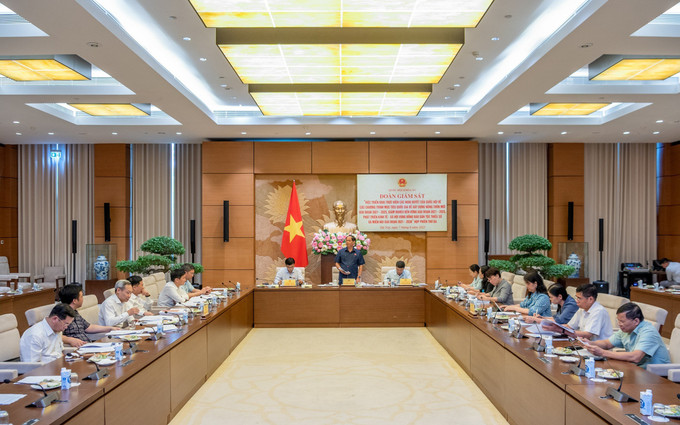 Toàn cảnh Phiên họp thứ 3 của Đoàn giám sát. Ảnh: quochoi.vn Đẩy nhanh tiến độ thực hiện 3 Chương trình mục tiêu quốc gia ảnh 1
