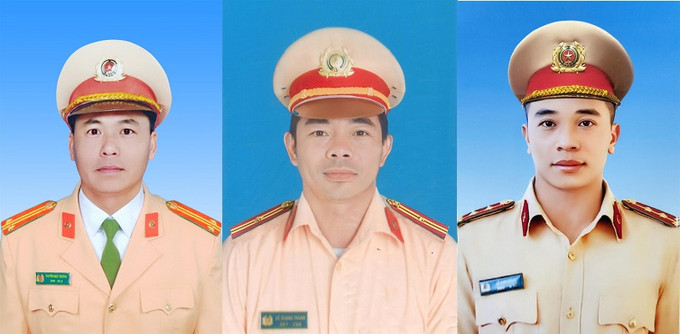 Thủ tướng Chính phủ cấp bằng Tổ quốc ghi công cho 3 liệt sĩ thuộc Bộ Công an là Trung tá Nguyễn Khắc Thường, Thiếu tá Lê Quang Thành và Đại úy Lê Ánh Sáng. Ảnh: bocongan.gov.vn Cấp Bằng "Tổ quốc ghi công" cho 3 liệt sỹ hy sinh khi làm nhiệm vụ tại đèo Bảo Lộc ảnh 1