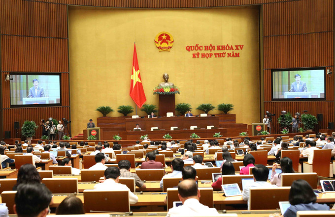 Quang cảnh phiên họp chiều 8/6. Ảnh: An Đăng - TTXVN Thông cáo báo chí số 15, Kỳ họp thứ 5, Quốc hội khóa XV ảnh 2