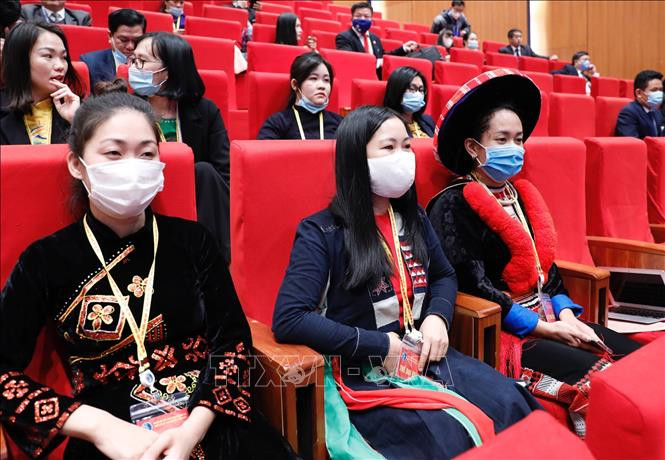 Đoàn đại biểu Thông tấn xã Việt Nam tham dự Đại hội. Ảnh: Dương Giang - TTXVN Khai mạc trọng thể Đại hội đại biểu toàn quốc các dân tộc thiểu số lần thứ II năm 2020 ảnh 4