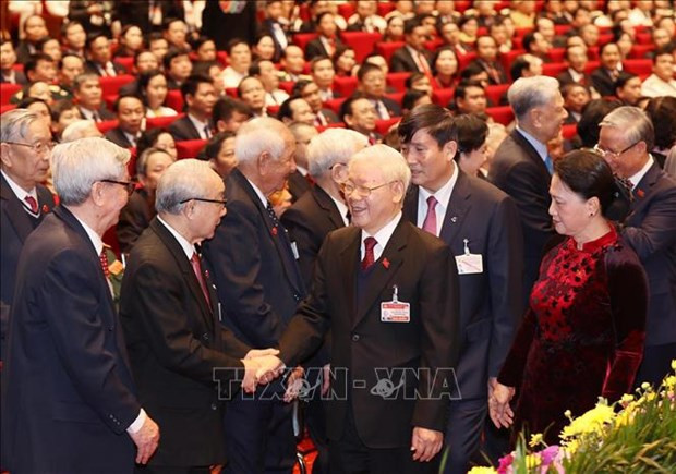 Tổng Bí thư, Chủ tịch nước Nguyễn Phú Trọng và Uỷ viên Bộ Chính trị, Chủ tịch Quốc hội Nguyễn Thị Kim Ngân dự phiên khai mạc Đại hội. Ảnh: TTXVN Một số hình ảnh trước giờ khai mạc Đại hội đại biểu toàn quốc lần thứ XIII của Đảng ảnh 16