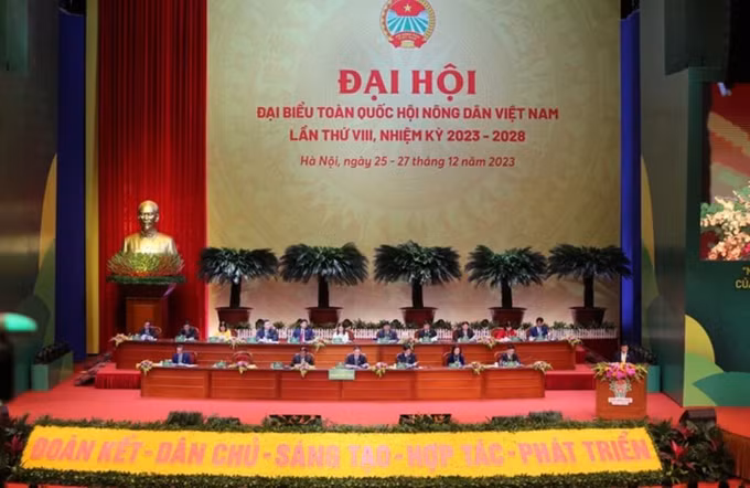 Ngày làm việc thứ nhất Đại hội đại biểu toàn quốc Hội Nông dân Việt Nam lần thứ VIII ảnh 1