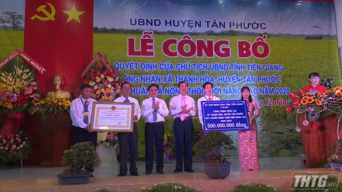 Niềm vui ở Thạnh Hòa - Xã nông thôn mới nâng cao đầu tiên của huyện Tân Phước ảnh 1