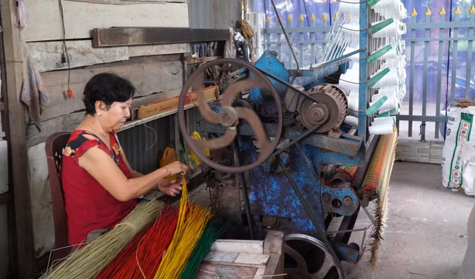 Làng nghề dệt chiếu trăm tuổi ở Đồng Tháp ảnh 2