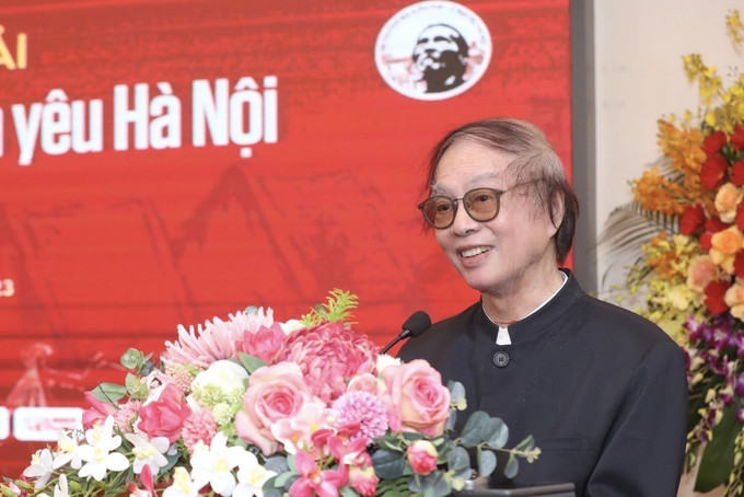 NSND, đạo diễn Đặng Nhật Minh phát biểu tại Lễ nhận giải. Ảnh: Minh Quyết - TTXVN Giải thưởng Bùi Xuân Phái 2023: Vinh danh Nghệ sỹ Nhân dân Đặng Nhật Minh với Giải thưởng Lớn ảnh 4