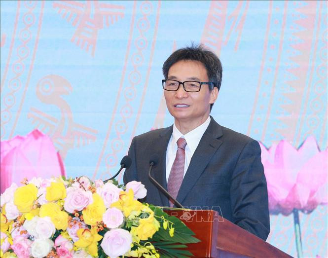 Phó Thủ tướng Vũ Đức Đam phát biểu tại hội nghị. Ảnh: Phương Hoa - TTXVN Hội nghị Báo chí 2021: Tăng cường định hướng, đề cao sứ mệnh, trách nhiệm và nâng cao hoạt động của báo chí ảnh 1