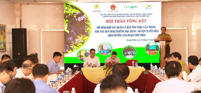 Quang cảnh hội thảo. Ảnh: TTXVN phát Bảo vệ vọoc gáy trắng trong khu vực quy hoạch rừng đặc dụng tại Quảng Bình ảnh 3