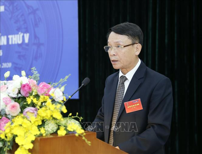 Tổng Giám đốc Thông tấn xã Việt Nam Nguyễn Đức Lợi phát biểu chỉ đạo. Ảnh: Doãn Tấn - TTXVN Đại hội Thi đua yêu nước toàn ngành TTXVN lần thứ V ảnh 2