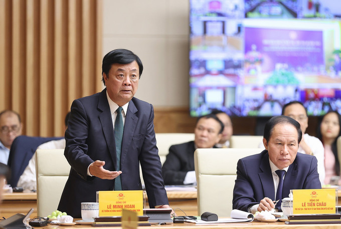 Bộ trưởng Bộ Nông nghiệp và Phát triển Nông thôn Lê Minh Hoan phát biểu. Ảnh: Dương Giang-TTXVN Thủ tướng Phạm Minh Chính: Các hợp tác xã phải chủ động chuyển đổi số để tồn tại và phát triển ảnh 2