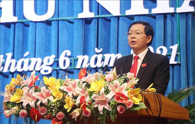 Ông Hồ Quốc Dũng được bầu làm Chủ tịch HĐND tỉnh Bình Định. Ảnh: Phạm Kha - TTXVN Ông Hồ Quốc Dũng được bầu làm Chủ tịch HĐND tỉnh Bình Định ảnh 1
