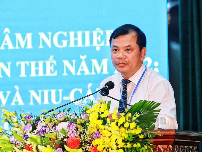Phó Chủ tịch UBND tỉnh Bắc Giang Phan Thế Tuấn phát biểu tại Hội nghị. Ảnh: Danh Lam -TTXVN Xúc tiến tiêu thụ gà đồi Yên Thế ảnh 5