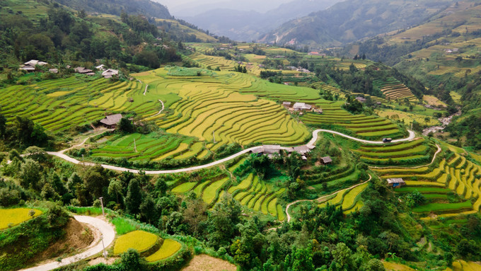 Những ruộng bậc thang ở Hà Giang của người Mông luôn có sức hấp dẫn mê hoặc du khách. Ảnh: Nam Thái - TTXVN Phát triển công nghiệp văn hóa từ di sản của đồng bào dân tộc thiểu số ảnh 1