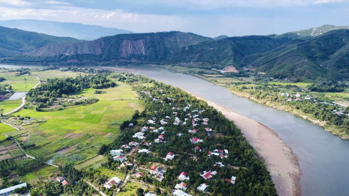 Làng Đại Bình nhìn từ trên cao. Ảnh: baoquangnam.vn Làng du lịch sinh thái cộng đồng Đại Bình tham gia câu lạc bộ điểm đến Quảng Nam ảnh 1