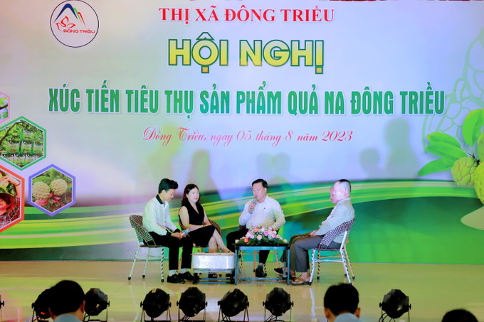 Tọa đàm nâng cao giá trị, chất lượng của na Đông Triều. Ảnh: Thanh Vân-TTXVN Gia tăng giá trị trái na Đông Triều ảnh 3