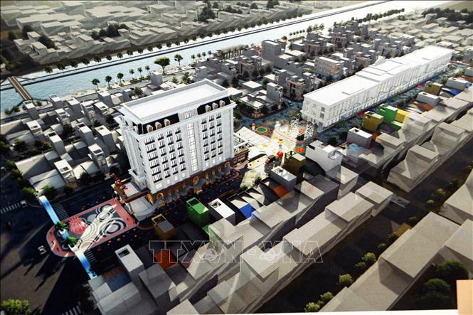 Phối cảnh Dự án Chợ du lịch Xã No. Ảnh: Duy Khương-TTXVN Chợ du lịch Xã No sẽ là điểm nhấn kinh tế du lịch đêm của Hậu Giang ảnh 1