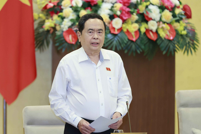 Phó Chủ tịch Thường trực Quốc hội Trần Thanh Mẫn phát biểu. Ảnh: Doãn Tấn - TTXVN Phiên họp thứ 26, Ủy ban Thường vụ Quốc hội: Ưu tiên giải quyết vấn đề cấp bách vùng khó khăn, đặc biệt khó khăn ảnh 6