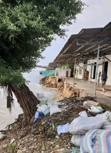 An Giang: Sạt lở bờ sông Hậu đe dọa kho gạo ảnh 2