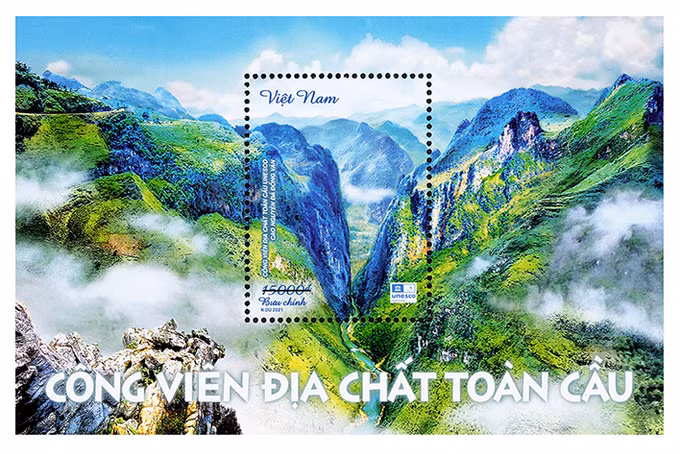 Phát hành bộ tem giới thiệu 3 công viên địa chất toàn cầu tại Việt Nam ảnh 1