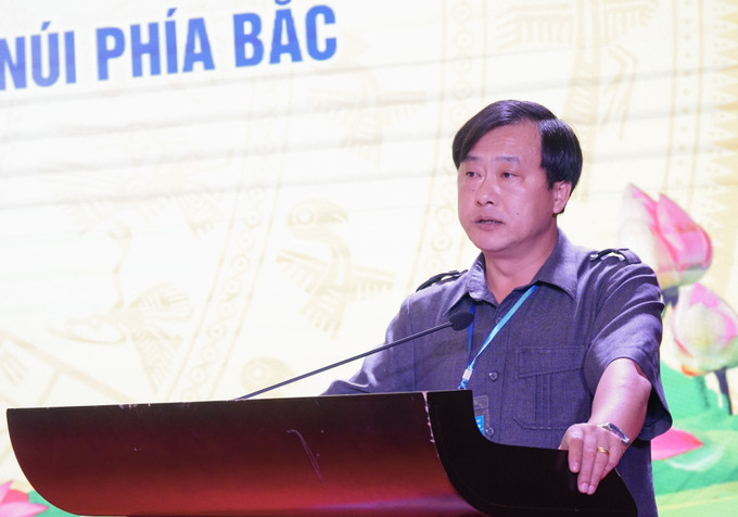 Ông Vừ A Bằng, Phó Chủ tịch UBND tỉnh Điện Biên phát biểu tại buổi lễ. Ảnh: Xuân Tư – TTXVN Trại hè Hùng Vương năm 2022: Bồi dưỡng tình yêu quê hương, tinh thần đoàn kết giữa các dân tộc ảnh 3