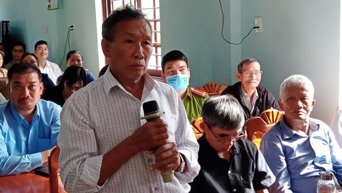 Cử tri Đỗ Ngọc Chánh ở xã Trà Dương, huyện Bắc Trà My, Quảng Nam mong Nhà nước đầu tư nhiều hơn nữa về cơ sở hạ tầng để giúp đồng bào giảm nghèo bền vững. Ảnh: Đoàn Hữu Trung - TTXVN Cử tri huyện miền núi Bắc Trà My mong được tái định cư ổn định, lâu dài, giảm nghèo bền vững ảnh 2