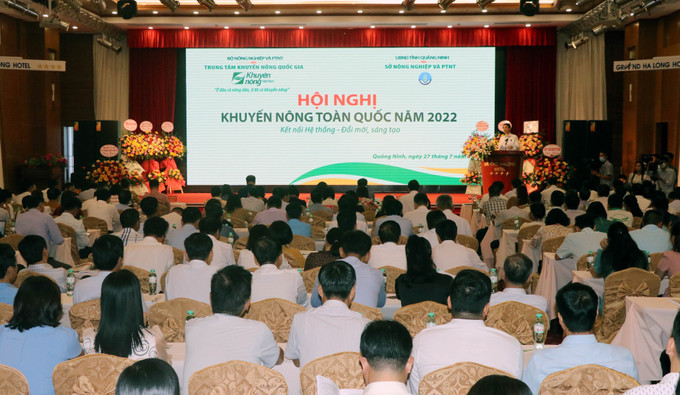 Hội nghị khuyến nông toàn quốc năm 2022. Ảnh: Văn Đức - TTXVN Khuyến nông ưu tiên phát triển nông nghiệp ứng dụng công nghệ mới ảnh 1