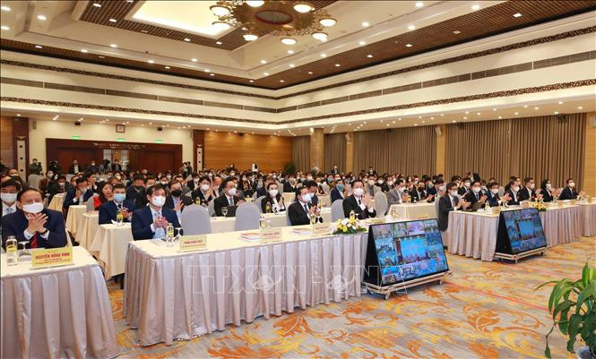 Đại biểu dự hội nghị. Ảnh: Phương Hoa - TTXVN Hội nghị Báo chí 2021: Tăng cường định hướng, đề cao sứ mệnh, trách nhiệm và nâng cao hoạt động của báo chí ảnh 2