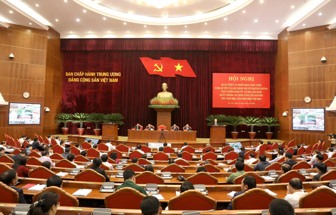 Quang cảnh hội nghị. Ảnh: Phương Hoa - TTXVN Tổng Bí thư Nguyễn Phú Trọng: Phát triển kinh tế vùng Tây Nguyên nhanh, bền vững hơn ảnh 6