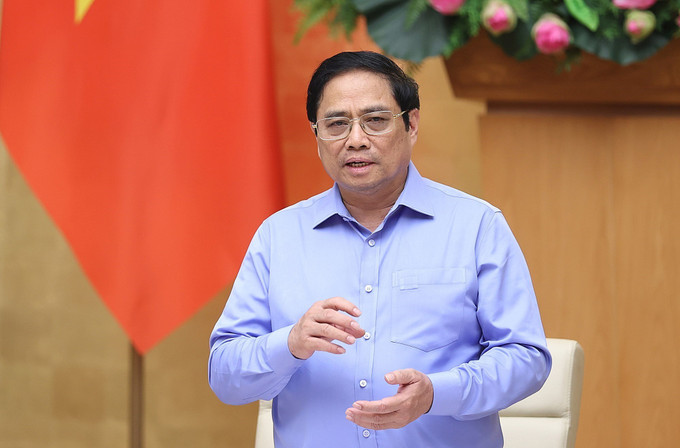 Thủ tướng Phạm Minh Chính kết luận Phiên họp Chính phủ sáng 6/9. Ảnh: Dương Giang-TTXVN Thủ tướng Phạm Minh Chính: Xây dựng các kịch bản dự báo về tăng trưởng, lạm phát, các cân đối lớn để chủ động thích ứng ảnh 1