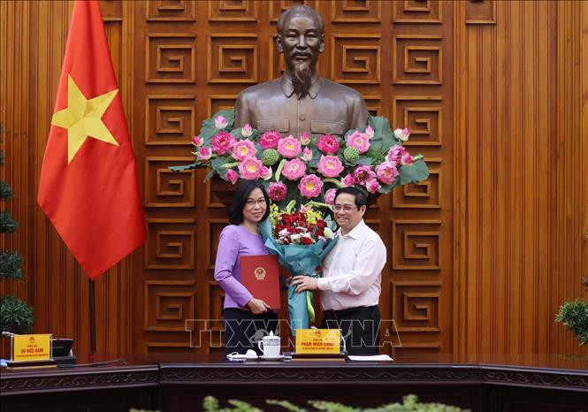 Thủ tướng Phạm Minh Chính trao Quyết định bổ nhiệm bà Vũ Việt Trang làm Tổng Giám đốc TTXVN ảnh 2 Thủ tướng Phạm Minh Chính trao Quyết định bổ nhiệm bà Vũ Việt Trang làm Tổng Giám đốc TTXVN ảnh 2